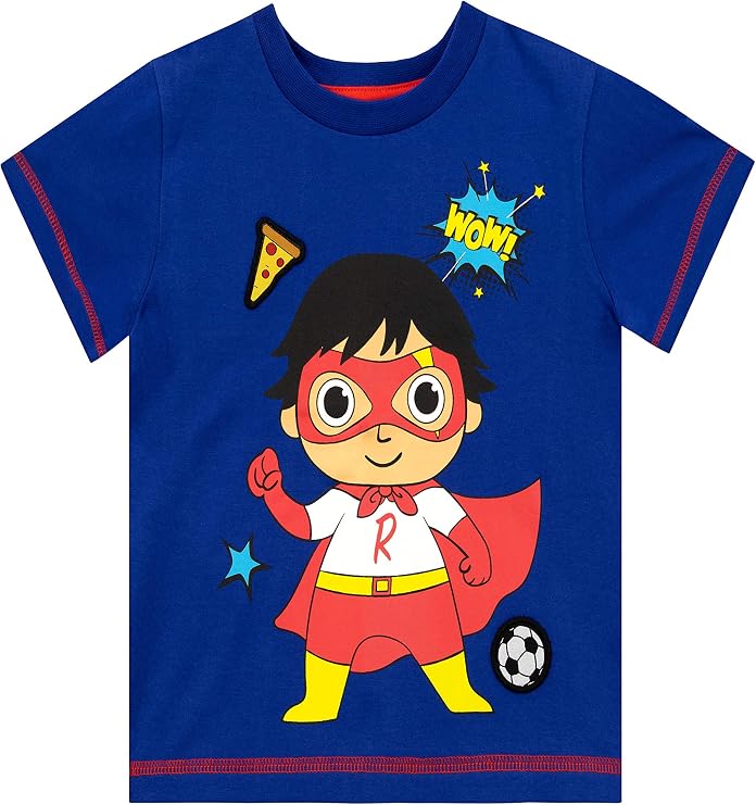 RYAN'S WORLD Boys' T-Shirt with Cape Multicolored Size 2T