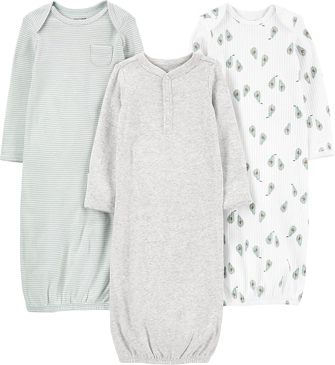 Simple Joys by Carter's Unisex Baby 3-pack Neutral Cotton Sleeper Gown Wearable Blanket (pack of 3)