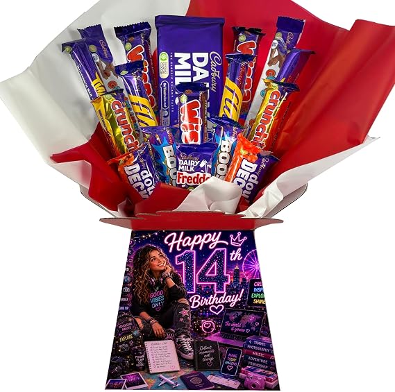 Birthday chocolate gift hamper bouquet gift box (Compatible with CADBURY RED MIX)