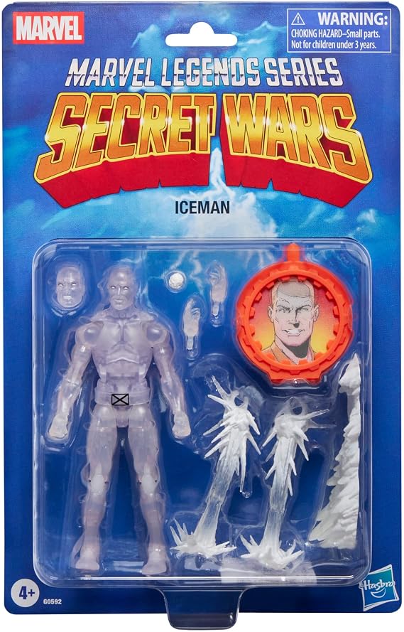 Marvel Legends Serisi Gizli Savaşlar Buz Adam, X-Men Retro Marvel Çizgi Roman Koleksiyonluk 15 cm Kalkanlı Aksiyon Figürü