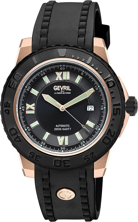 Gevril Seacloud 3123B-R1 Men's Watch, Black