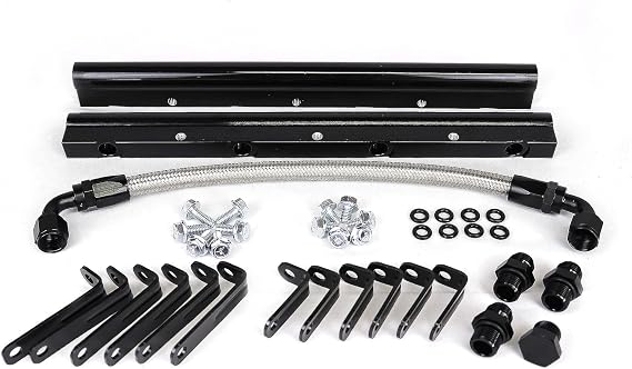 534-218/219 8AN LS EFI Fuel Rail Kit for Chevrolet LS Gen III IV | only fit for 300-136 300-137 intake manifold Compatible with GM Gen III or IV LS1 LS2 LS3 LS6 L92 V8 Engines