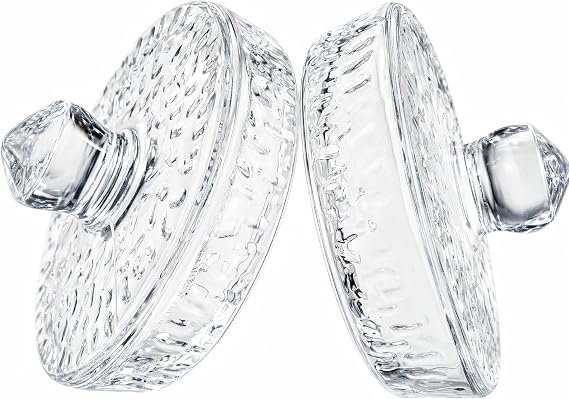 Fermentation Weights for Large Wide Mouth Gallon Mason Pickling Canning Jars (Over 3.5 Inches), Fermenting Weigh Easy Grip With Grooved Handles Wavy Grain Dot for Brewing Fermented Foods, Pack of 2