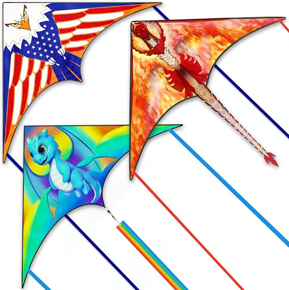 Kites for Kids Ages 4-8 & 8-12,Large Delta Kites for Adults, Boys and Girls Beach, Easy to Fly, Perfect for Beginners, Gifts for Holiday Easter Festival