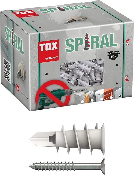 Tox Spiral Plasterboard Fixings 32 mm Pack of 50