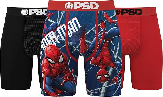 PSD Mens Underwear Webbed Up Boxer Brief 3 Pack, M