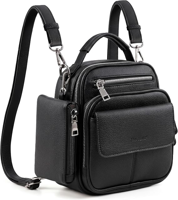 TANTOMI Mini Backpack for Women PU Leather Small Backpack Purse Daypack