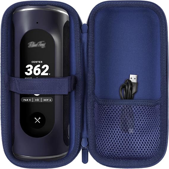 Lebakort Hard Case Compatible with Blue Tees Golf Player+ / Golf Player Pro GPS Speaker (Navy Case)
