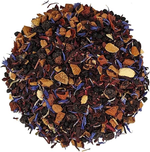 Simpli-Special Yummy Berry Caffeine-Free Loose Leaf Herbal Fruit Premium Blend for Hot or Iced Tea All Natural (100g in resealable Pouch)