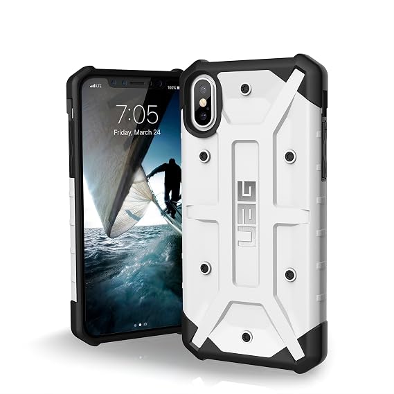 URBAN ARMOR GEAR UAG iPhone Xs/X 5.8" Screen Case, Pathfinder White Rugged Military Drop Tested Protective Cover