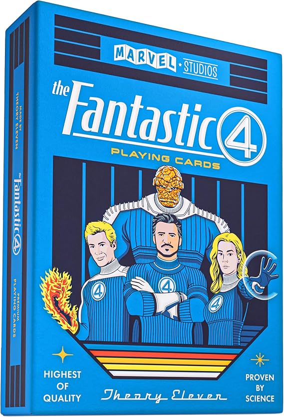theory11 Fantastic Four Playing Cards Official Marvel Studios Collector's Deck | Retro Comic Art Design | Custom Court Card Artwork | Loved by Marvel Fans