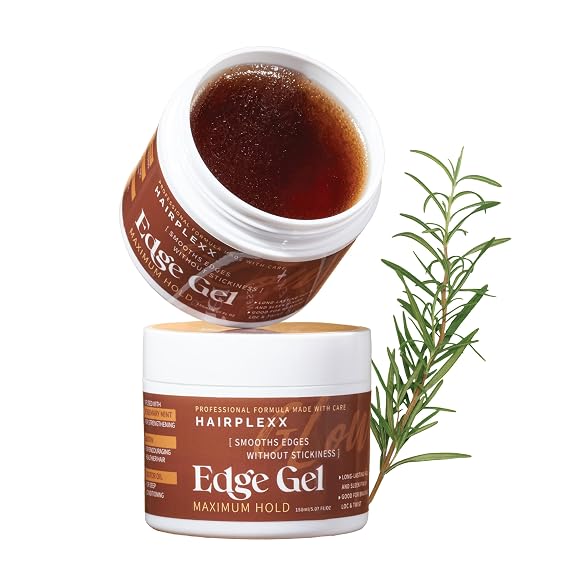 Glow Edge Control Gel With Maximum Hold, Non-Sticky, Sleek Finish, With Rosemary Mint, Biotin & Castor Oil for Deep Scalp & Hairline Moisture 5.07 Fl Oz