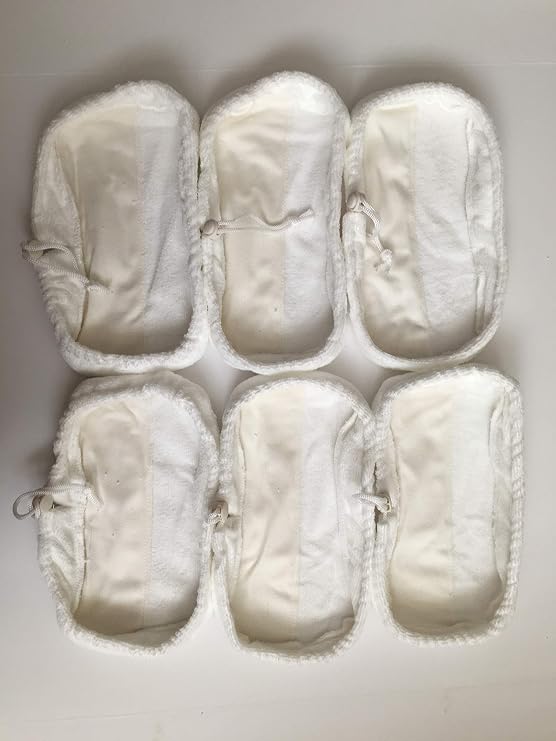 6 Reusable Microfiber Replacement Pads Compatible with Swiffer Bissell Steamboost