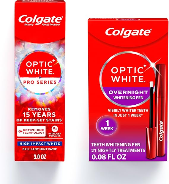 Colgate Optic White Overnight Whitening Kit with Hydrogen Peroxide