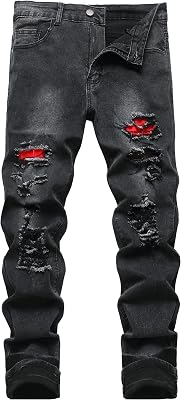 Mens Slim Fit Ripped Jeans