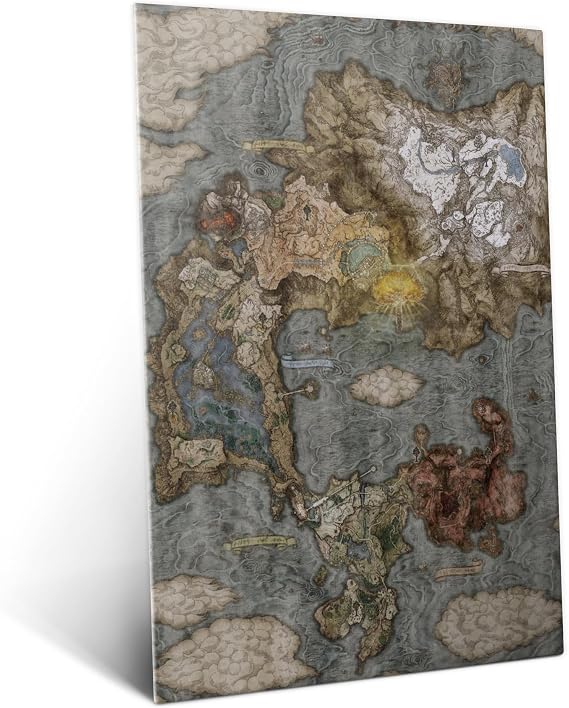 Displate Metal Poster ELDEN RING map Wall Art M