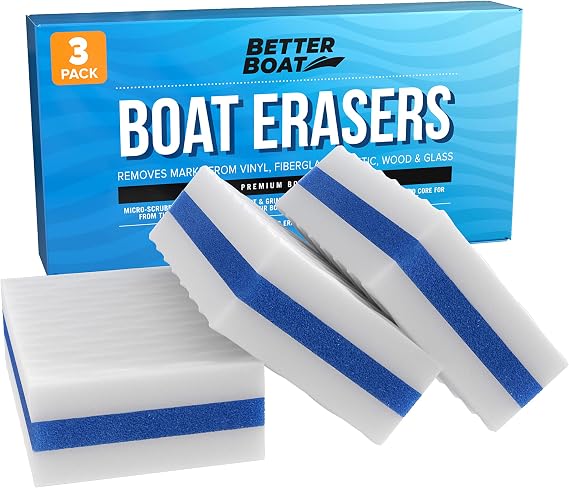 Boat Erasers by Better Boat, Cleaning Sponge for Scuff Marks and Grime