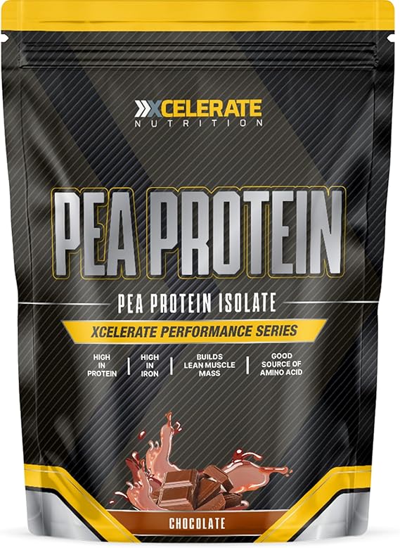 Pea Protein Powder - 100% Plant-Based Protein Isolate - Low Fat & Sugar - Supports Muscle Growth, Satiety & Digestive Health - Vegan & Gluten-Free - by XCelerate Nutrition (5Kg, Chocolate)