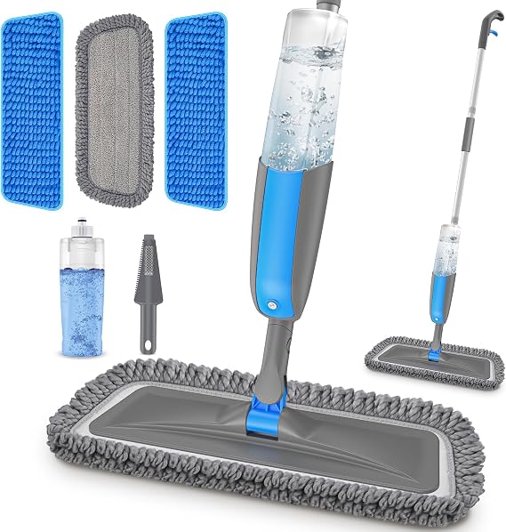 MANGOTIME Spray Mop Microfiber Wood Floor Mops for Cleaning Floors