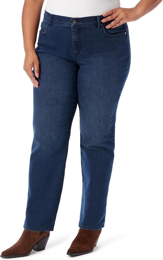 Gloria Vanderbilt Womens Amanda Classic High Rise Tapered Jean Plus