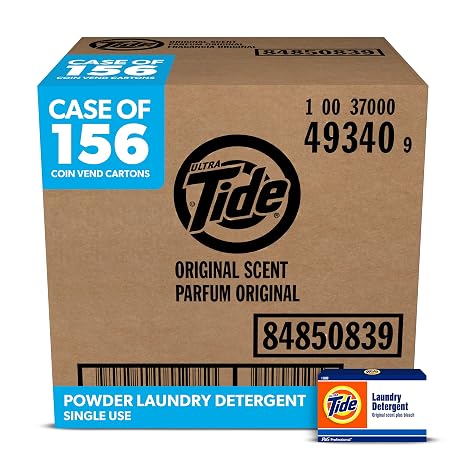 Tide PRO Laundry Detergent Powder w/Bleach for Vending Machines (156 pack)