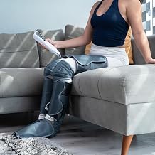 Bacaklar ve Ayaklar için Masaj Aleti, Lenf Drenaj, Shiatsu, Hava Sıkıştırmalı, Isı Destekli, 5 Odacıklı, Kablolu, Elektrikli