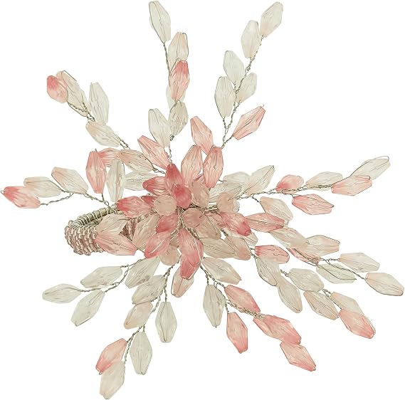 Beaded Flower Napkin Rings (Set of4)