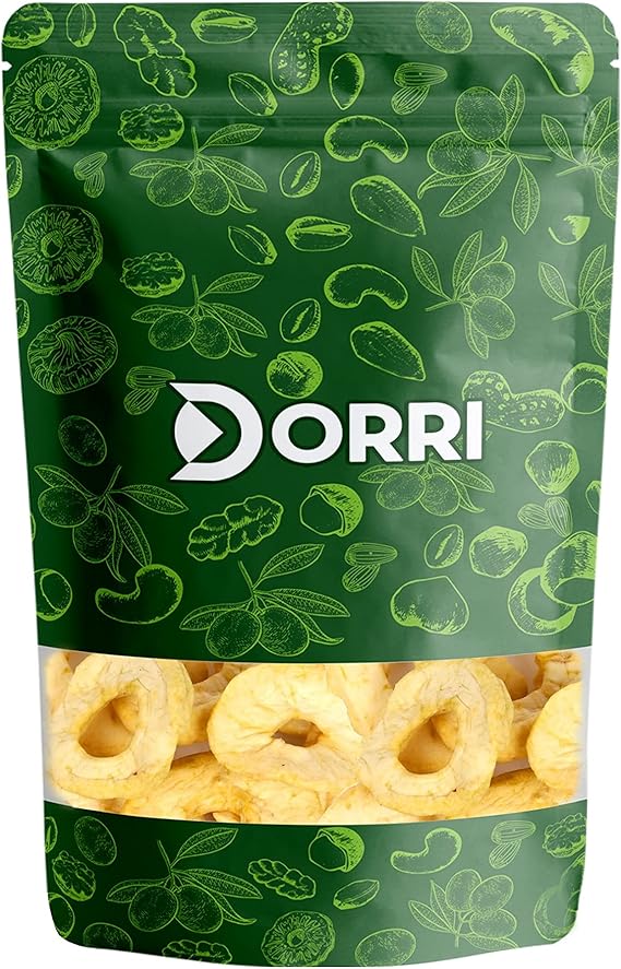 Dorri - Dried Apple Rings 150g | Premium Quality Dried Apple Fruit Slices, Suitable for Baking, Tarts, Cakes, and Desserts (Available from 150g to 5kg)