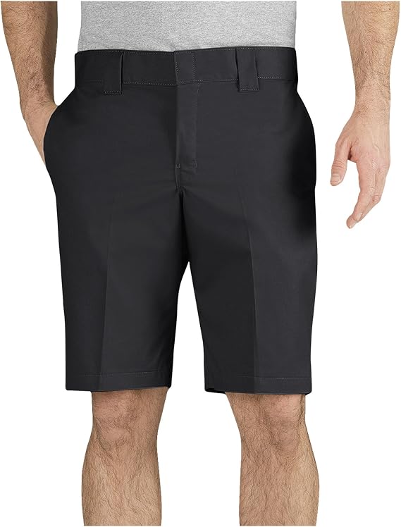 Dickies Mens 11-Inch Slim Fit Stretch Work Shorts Lightweight Uniform Shorts for Men with Flat Front Utility Design