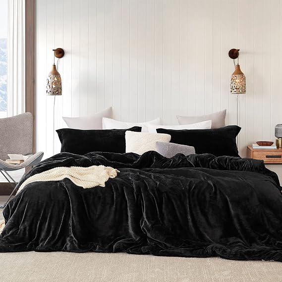 Coma Inducer Oversized King Comforter Set - The Original Plush - Black