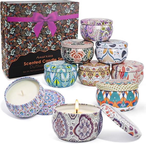 Scented Candles Gifts for Women, 9 Pack Soy Wax Candles, Candles Last for 15-20 Hours Aromatherapy Gifts for Her, Birthday, Valentine's Day, Anniversary, Mother's Day, Chrismas, Travel, Wedding, Yoga