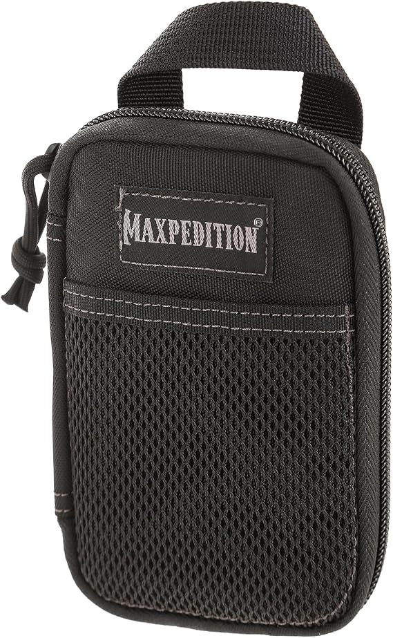 MAXPEDITION Micro Pocket Organizer Black Compact Tactical Tool Pouch, Everyday Carry, Storage EDC Tools and Gear, Outdoor, Tactical, Survival 0262B