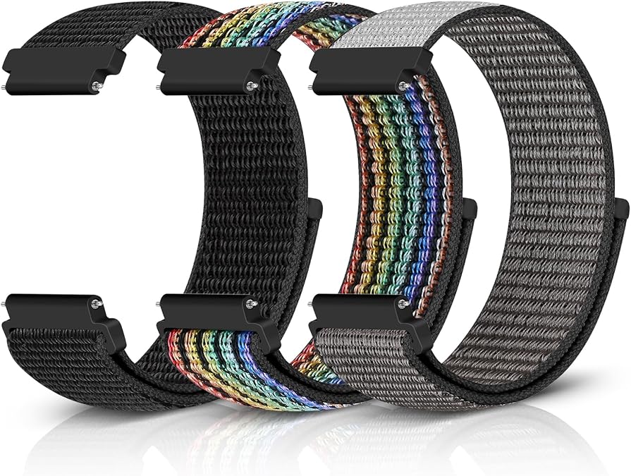 Sport Loop Nylon Band 16mm 18mm 19mm 20mm 22mm Watch Band Quick Release,Soft Fabric Nylon Adjustable Replacement Wristband Strap for Men Women
