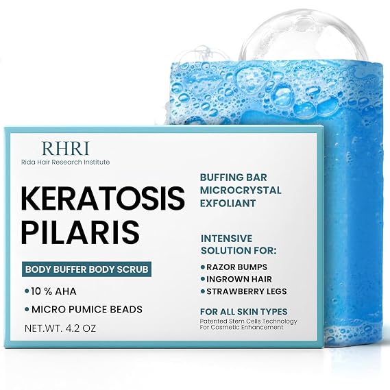 Body Soap for Keratosis Pilaris Exfoliating Soap Scrub with 10% AHA 4.2oz