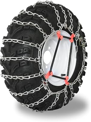 GTU-272 Garden Tractor 2 link Ladder Alloy Tire Chains Tensioner included 22x9.50-12 22x10-12