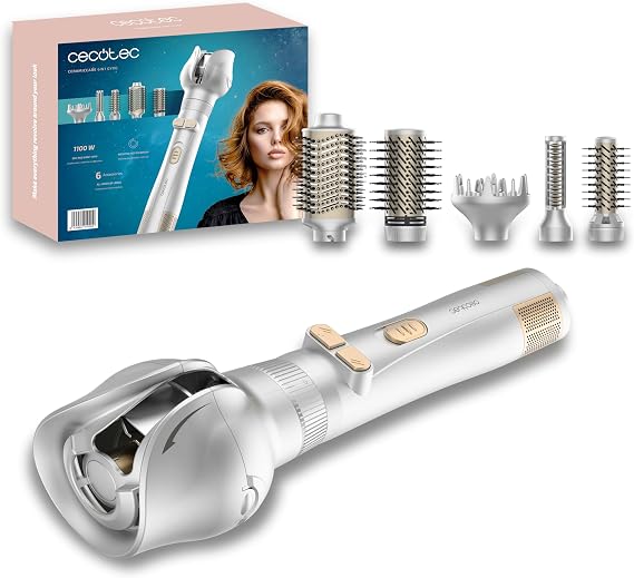 Cecotec Ceramiccare 6in1 Gyro 6 in 1 Air Brush, 1100 W Power, 6 Heads
