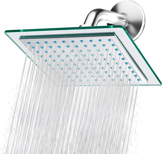 Blue Ocean Square Ultra Thin Premium Bath Rainfall Shower Head (Classic)