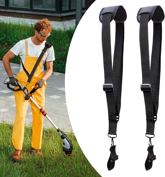 2PCS Weed Eater Strap String Trimmer Strap Compatible with EGO, Dewalt, Greenworks Trimmer, Comfortable Trimmer Shoulder Strap for Weed Wacker Trimmer Harness Nylon Belt