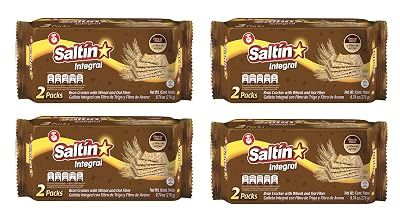 Saltin Noel Wheat Crackers | Grain & Seeds | Delicious & Healthy | 9.73 Oz Pack of 4