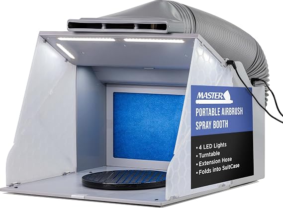 Master Airbrush Portable Airbrush Spray Booth Kit with Dual Exhaust Fans