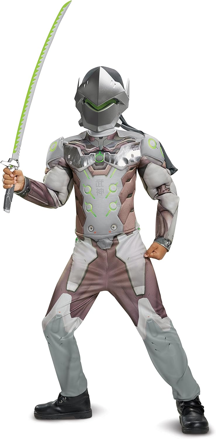 Disguise Genji Classic Muscle Child Costume, Gray, X-Large/(14-16)