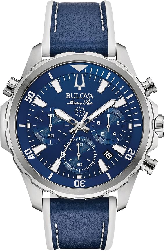 Bulova Men's Marine Star Series B Stainless Steel 6-Hand Chronograph Quartz Watch, 100M