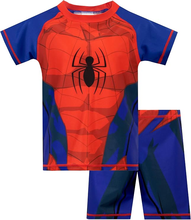 Marvel Spiderman Swimsuit | Boys Swim Set | Spidey Boys Swimming Costume | Ages 18 Months to 8 Years | Official Spiderman Merchandise