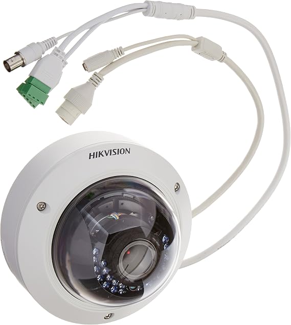 HIKVISION HD Smart 4 Megapixel PoE Dome IP Outdoor Surveillance Camera, 2.8mm-12mm Zoom Lens, White (US Version)