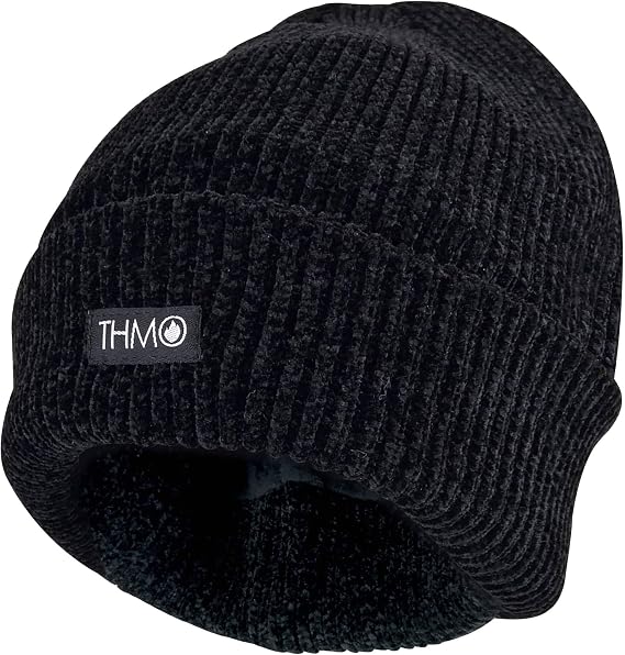 THMO - Ladies Winter Warm Thermal 40g 3M Thinsulate Insulation Lined Chenille Beanie Hat