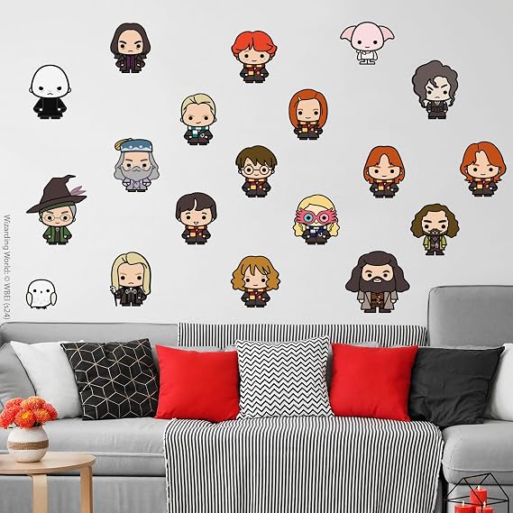 Harry Potter Wall Sticker – 19 Character Charm Art Wall Decal Set Wizarding World Art (60cm (W) x 30cm (H))