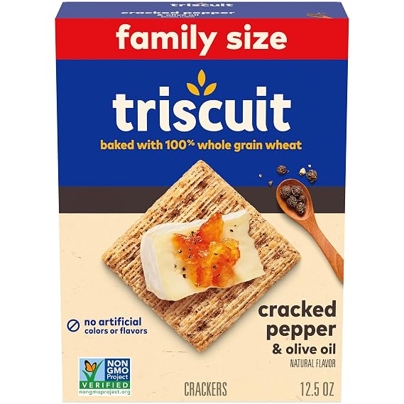 Triscuit Cracked Pepper & Olive Oil Whole Grain Wheat Crackers, 12.5 oz
