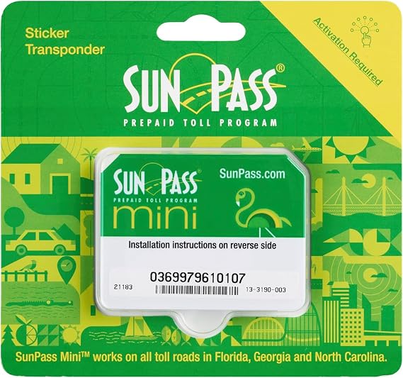 Florida SunPass Mini Sun Pass Sticker - New Version
