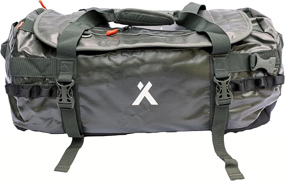 Bear Grylls 45L Duffel Backpack Folding Duffle Bag for Travel - Durable and Water-Resistant, with Tuck-Away Backpack Straps, U-Lid & Internal Mesh Pockets
