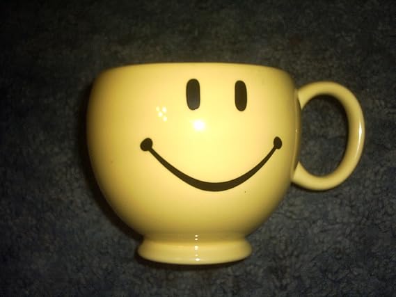 YUAKUOD Vintage Teleflora Smiley Face Ceramic Mug